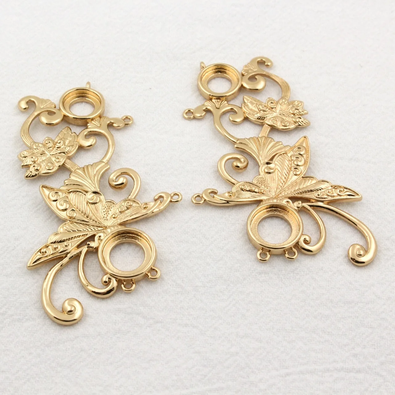 

2pair 75x43mm Quality Brass Casted Vine Leaf Branches Pendants Charms Connectors Silver Gold plated DIY Jewelry Accessories