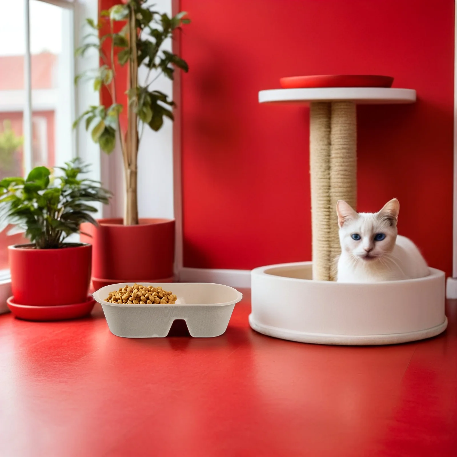 

50pcs Disposable Pet Feeding Bowls 1000Ml Double Puppy Food Water Bowl For Cage Kennel Travel Use Dog Crate Dishes Pets Feeder