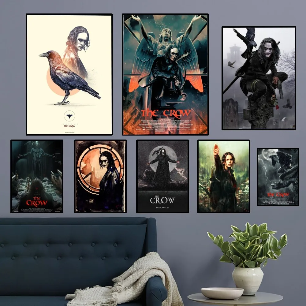 Movie T-THE CROWS  Poster No Framed Kraft Club Bar Paper Vintage Poster Wall Art Painting Bedroom Study Stickers