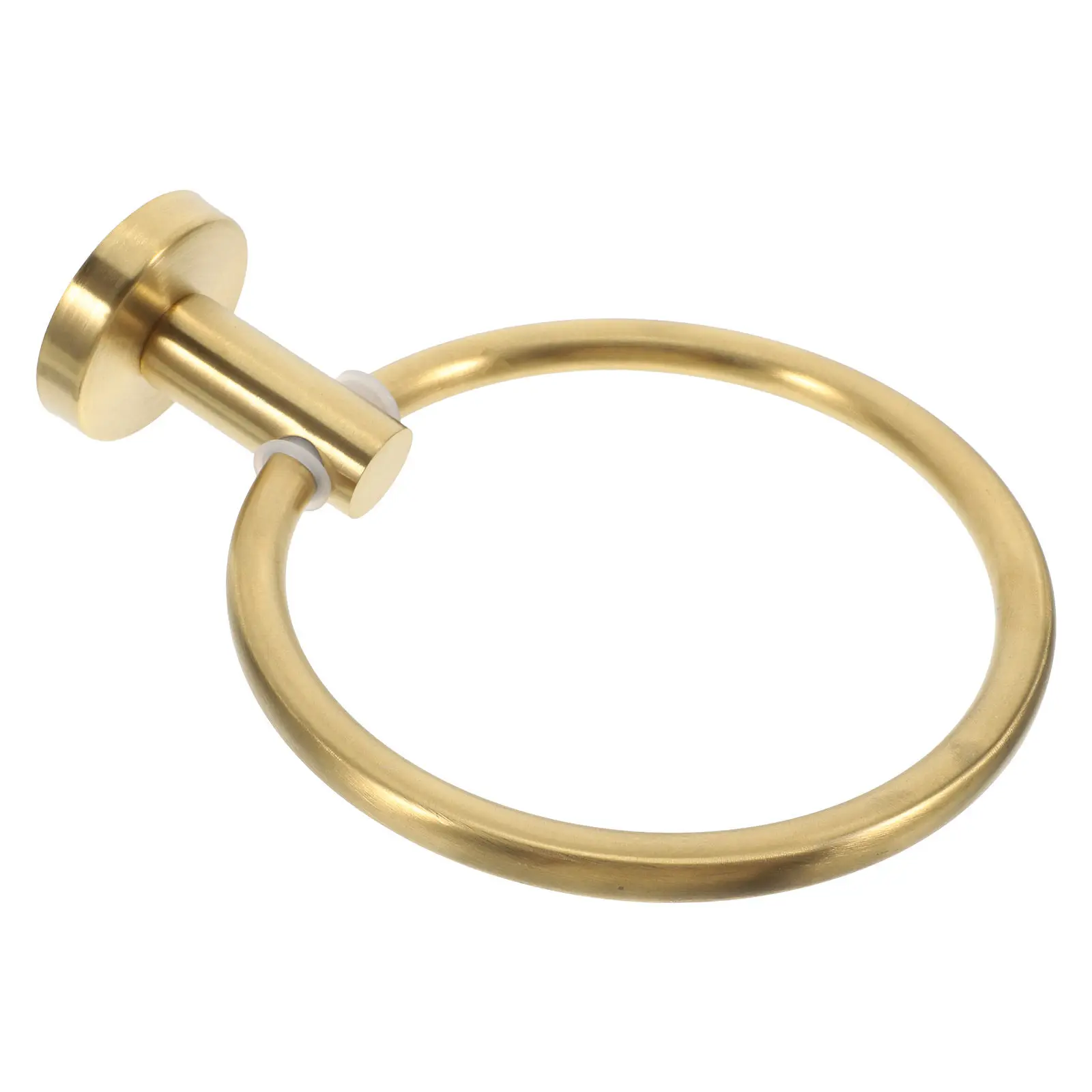 Gold Towel Ring With 2 Screws Stainless Steel Bathroom Towel Holder Toilet Paper Ring Bathroom Canisters Adhesive Hand Towel