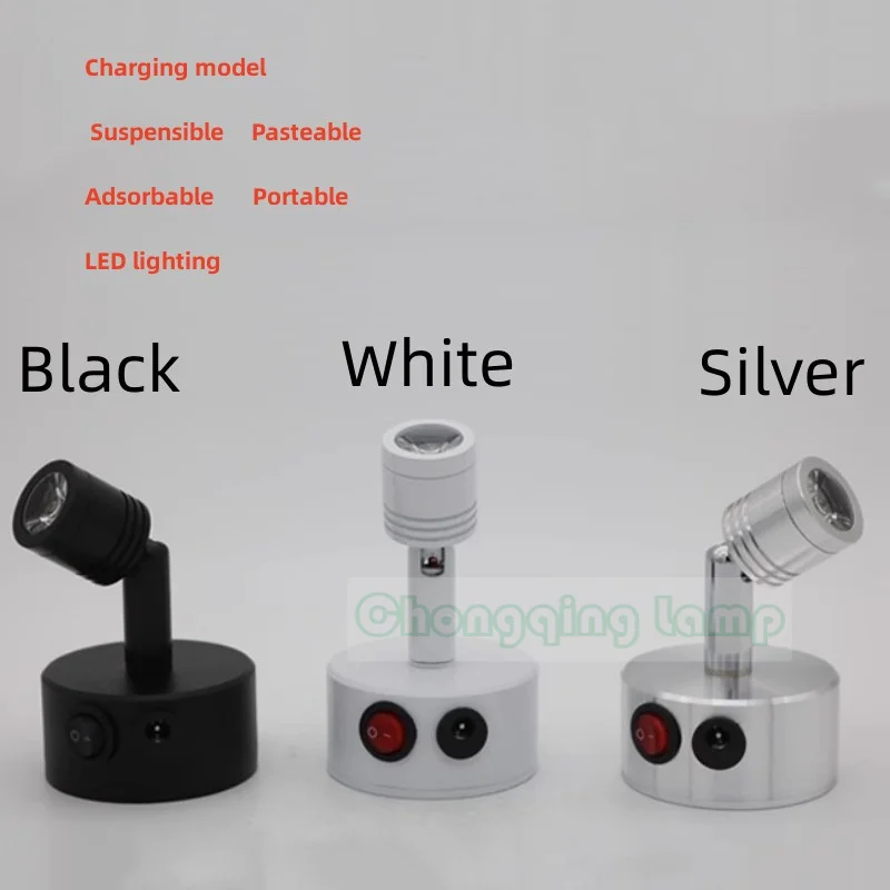 Charging Led Small Spotlights Jewelry Spotlights Lights Mini Removable Battery Lamp Come With Power For Emergency Night Light