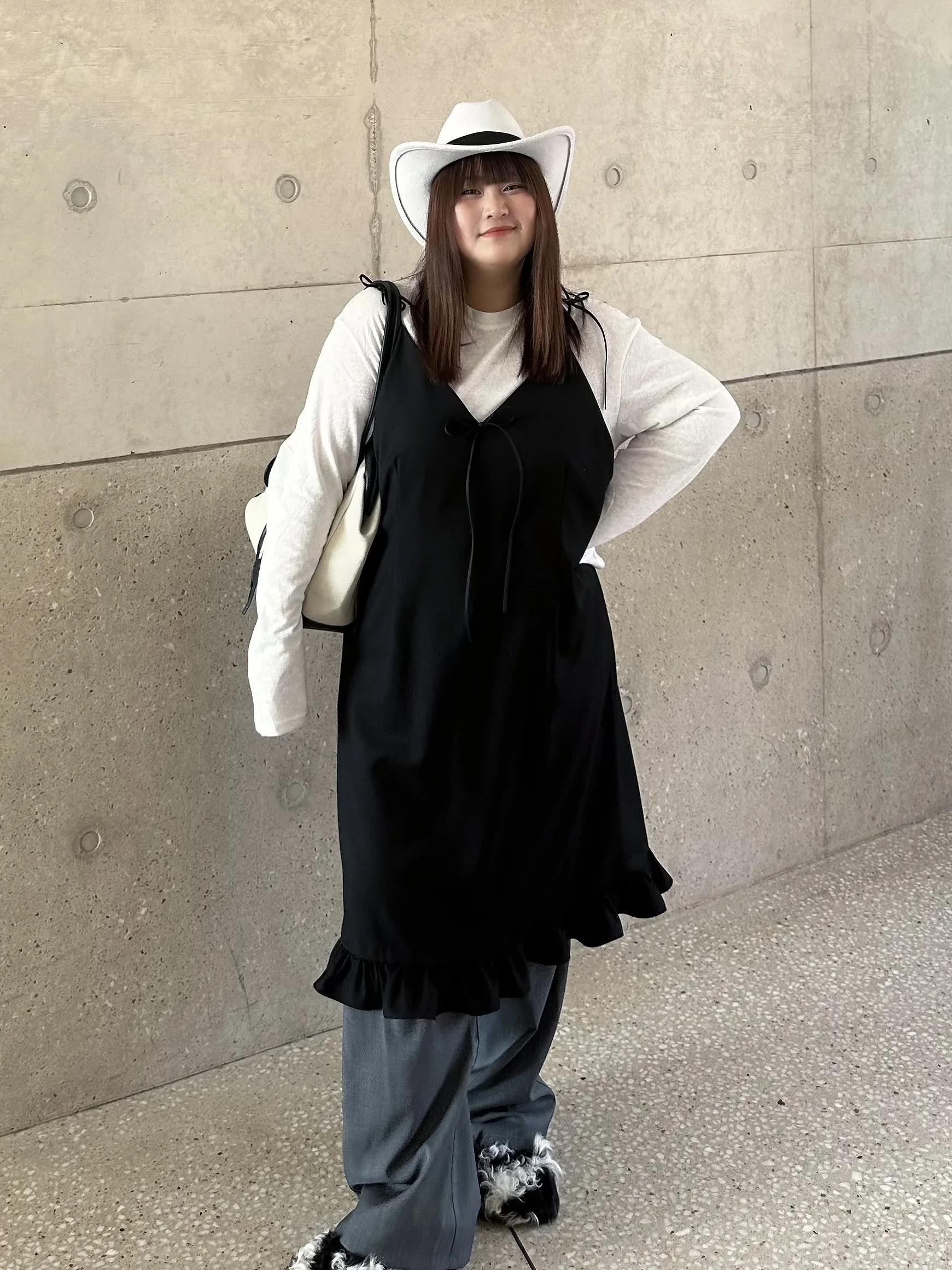 Original plus Size Suit Blouse Dr with Bowknot Wooden Long Skirt Sli Slimming Versatile Layering Women's Dr