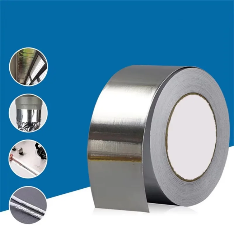 Cinta de aluminio resistente a altas temperaturas, cinta adhesiva para reparación de tuberías de cocina, cinta de sellado, aislamiento térmico, cinta a prueba de fugas