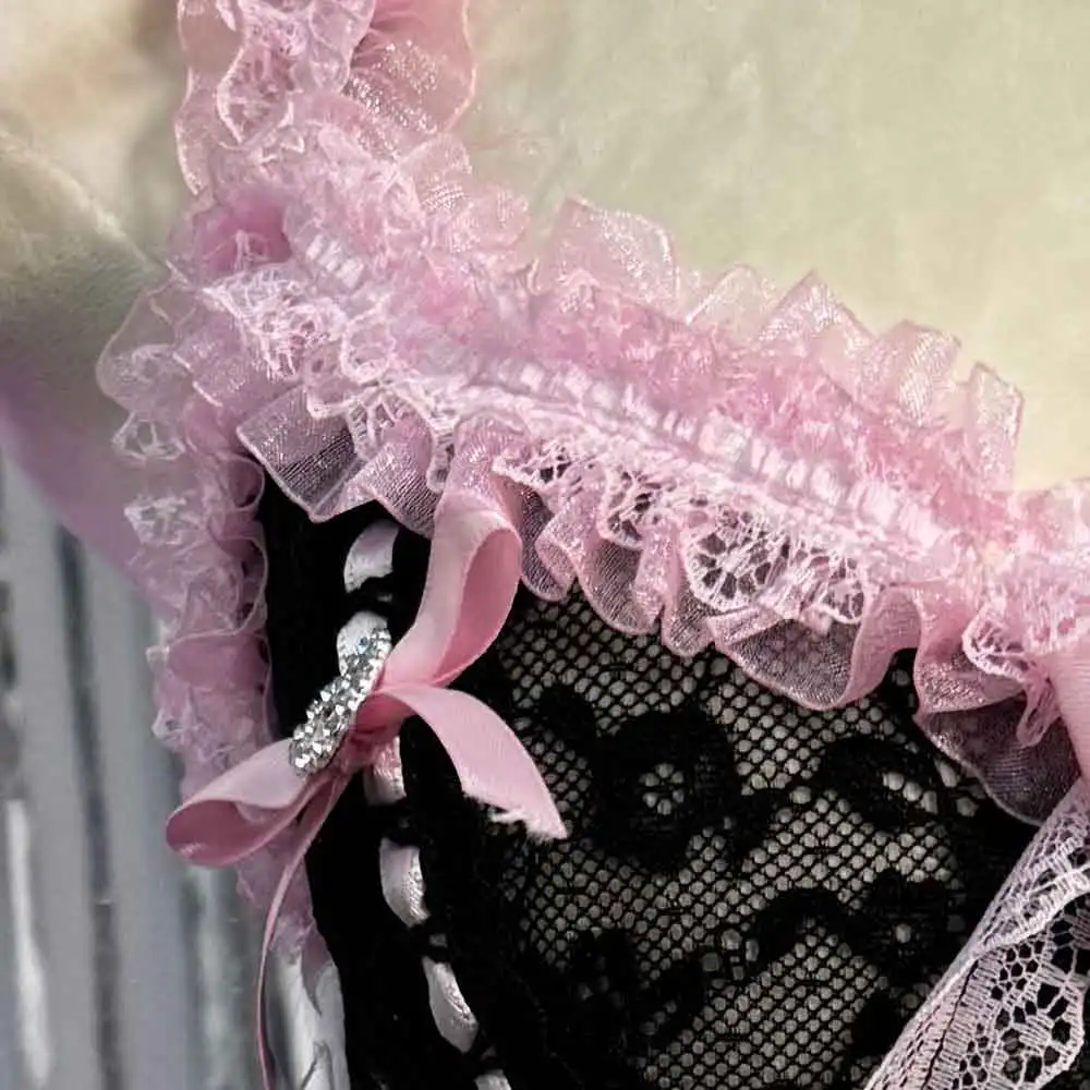 Harajuku القوطية E-Girls لتقوم بها بنفسك القوطي مشد الجرونج ايمو Y2K الرسن بروتيل القمم ملابس للنادي القوس الهيب هوب الجمجمة الشرير الصخرة في سن المراهقة خمر