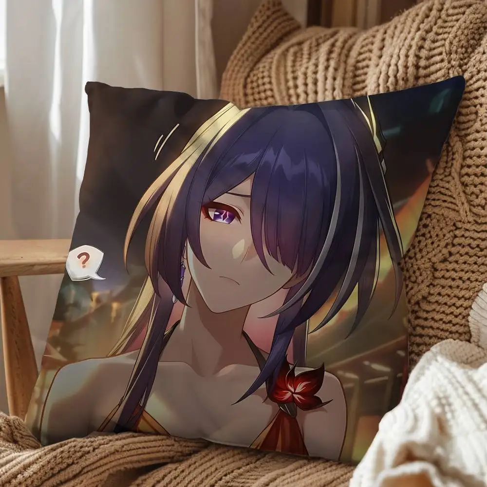 game Acheron Aventurine Honkai Pillow Case Office Cushions Suitable For Sofa Car Bedroom Decorative Cushion Cover