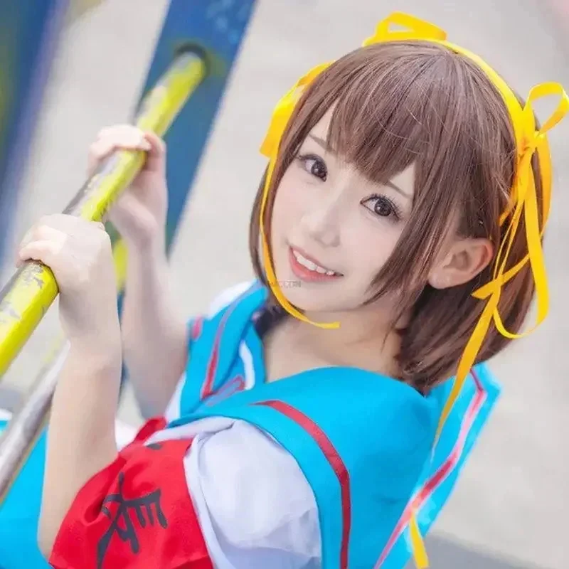 ABC123Anime No Yuuutsu Cosplay Suzumiya Haruhi Costume Women Girls Jk Uniform Top Skirt Outfit Hallo4,b;6.k,9/g' view 3