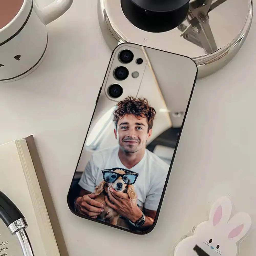 เคสโทรศัพท์ C- Charles Leclerc 16 สำหรับ Samsung S25,S24,S21,S22,S23,S30,Ultra,S20,Plus,Fe,Lite,Note,10,9,5G สีดำ