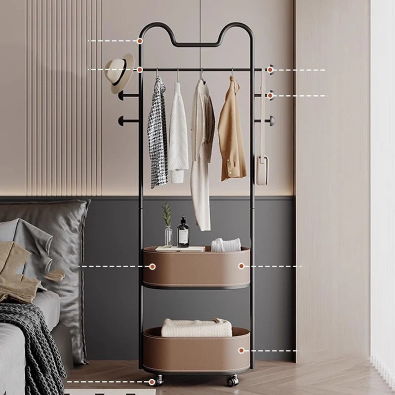 رفوف المعاطف المعدنية الحديثة تخزين الملابس الدائمة المنظم المفتوحة الفاخرة فندق معطف رفوف عرض أثاث جناح صالة Perchero #4