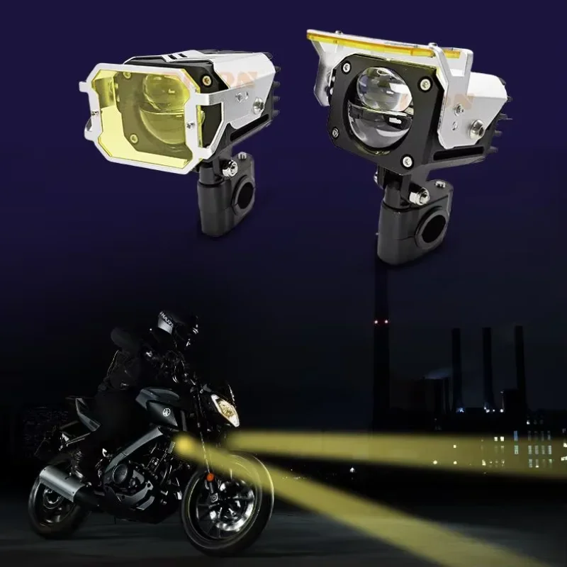 Super bright double beam of light motorcycle spotlight 2.5 inch 50W waterproof front