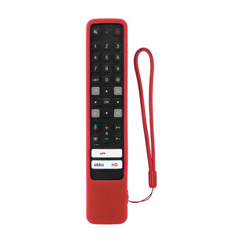 【CYBER MONDAY】Shock-Resistant Remote Control Case In Red For TCL TV Models RC901V FMR7 FMR5 FMRD FMR1 Silicone Cover