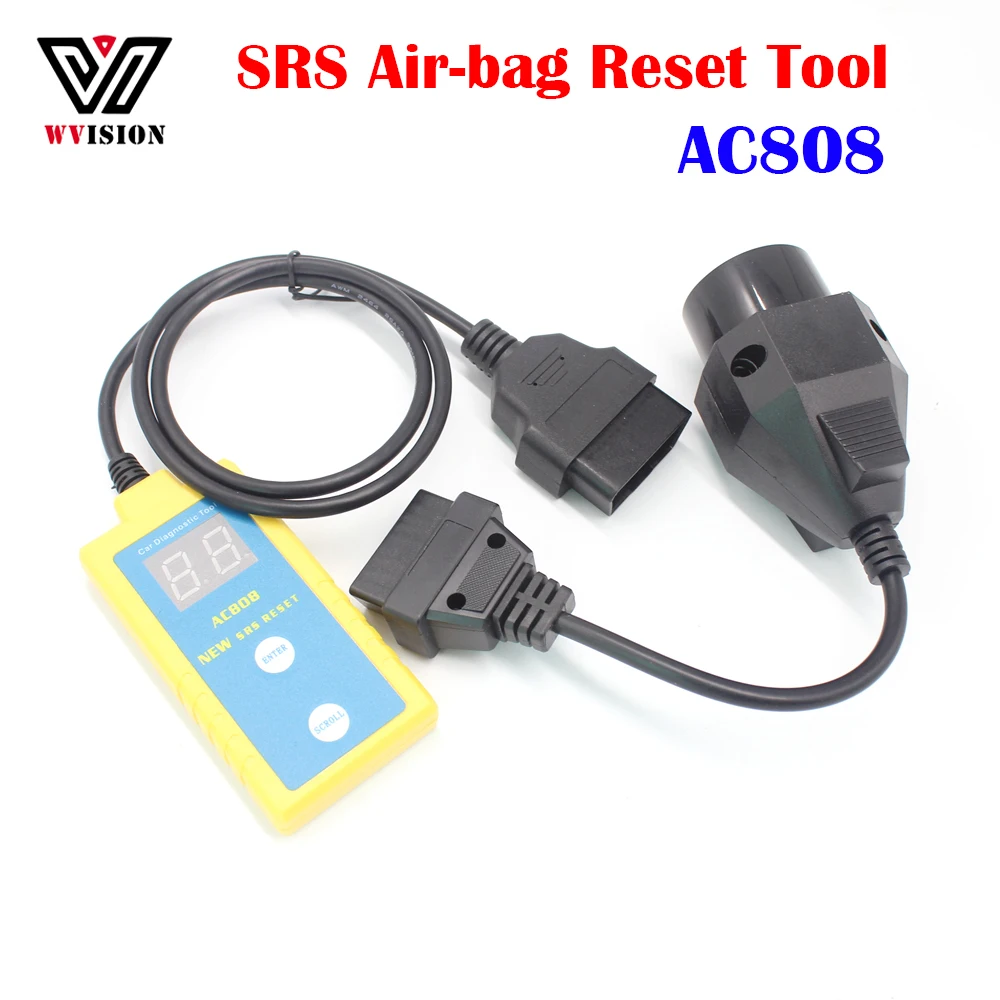 AC808 SRS Air-bag Reset Tool Diagnostic Scanner for BMW 1994 - 2003 Read Clear Fault Code Easy Use E36 E46 E34 E38 E39 Z3 Z4 X5