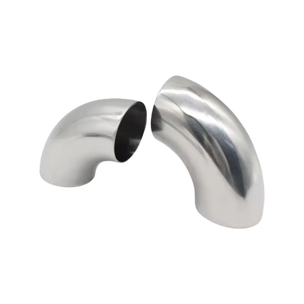

304/316L Stainless Steel 90 Degree Sanitary Weld Elbow Polished Food Grade Pipe Fittings OD 19-102mm