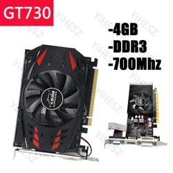 HDMI VGA DVI 포트가 있는 비디오 카드, NVIDIA 그래픽 카드, PCIE X16 2.0, GT730 GPU 데스크탑 컴퓨터, 64 비트 DDR3, GT730, 4GB