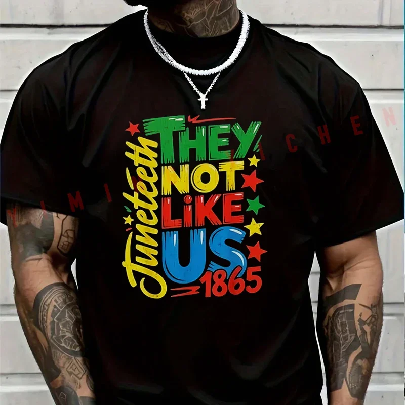 T-shirt décontracté pour homme 2026, à manches courtes, thème Moto, Juneteenth 1865 et Mois de l'Histoire des Noirs, idéal pour l'été