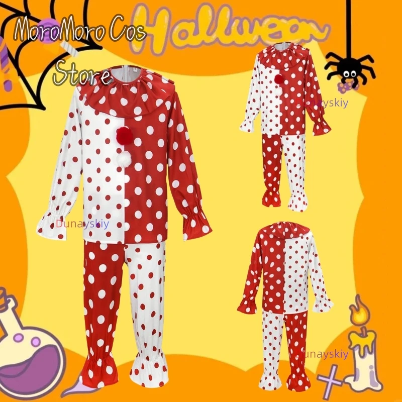 

Новый костюм для косплея на Хэллоуин в горошек, клоун ужасов, представление органов로윈 의상, Рождественский костюм для ролевых игр, костюм для рождественской вечеринки для взрослых и детей