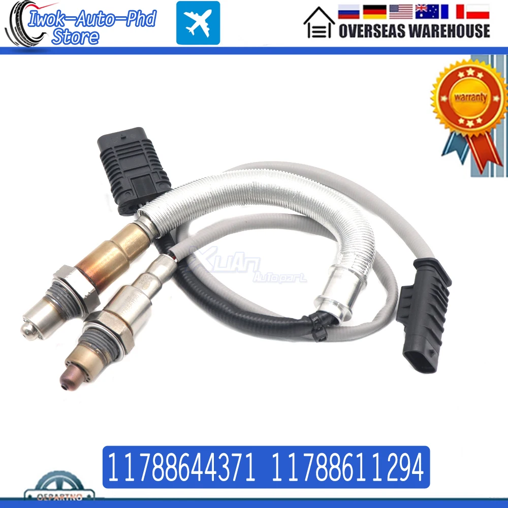 2pcs Downstream Upstream 11788644371 11788611294 Air Fuel Ratio O2 Oxygen Sensor For BMW 340I 440I 540I 640I 740I M240I X3 X4