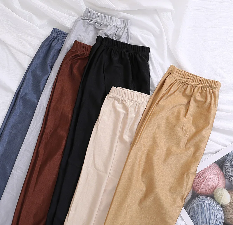 Hohe elastische dünne Leggings, Bleistifthose, schlanke Plus-Size-Hose, glänzende Yoga-Hose für Frauen, sexy, hautfreundliche, enge Leggings – Detail 13