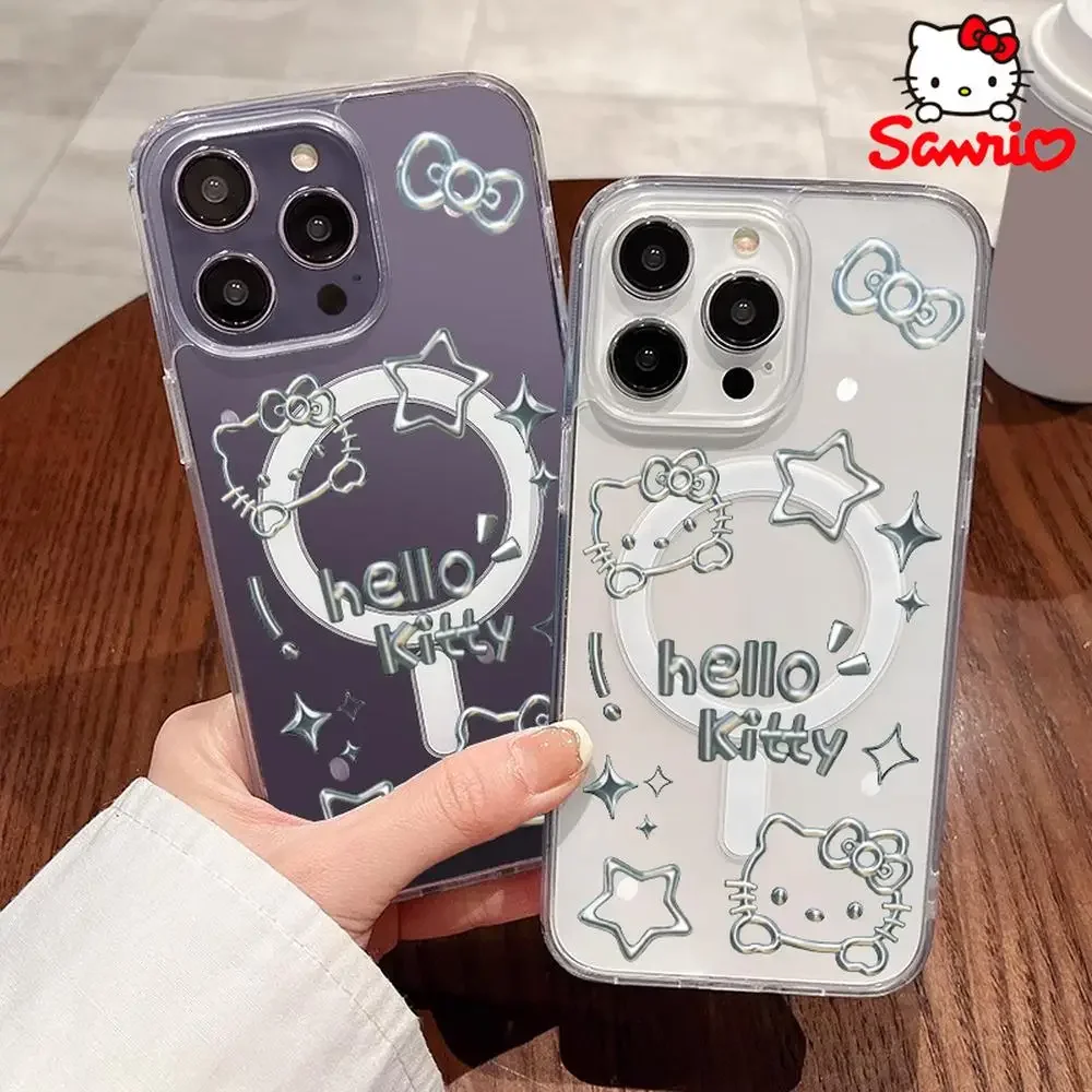 Hello Kitty Iphone 16 Promax Case Iphone 16/15/14/13/12/11/x/xs/xs Max Girl Phone Case Sanrio Hellokitty Cartoon Accessory