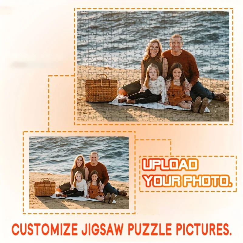 Customized Jigsaw Puzzle 1000Pcs Adult Paper Puzzle Game - You Can Customize Your Private Photos - Couple Photos - Family Photos - Pet Photos - Wedding Photos - as a Birthday Gift - and the Best Gift for Holidays