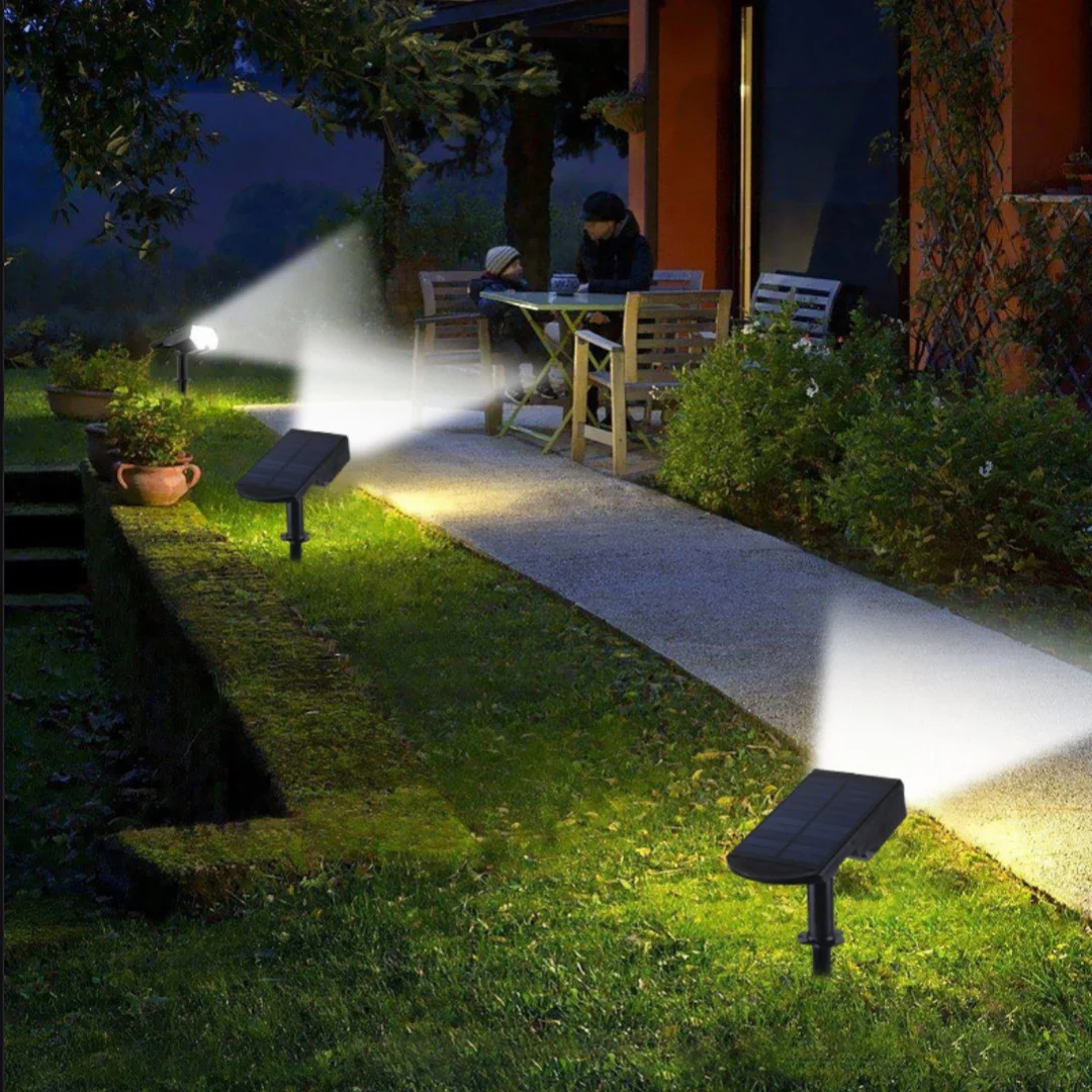 

TMOOY Solar Led Spotlight Spotlight Led Human Body Induction Dual-Purpose Plug-in Floor Wall Lawn Courtyard Street Lamp