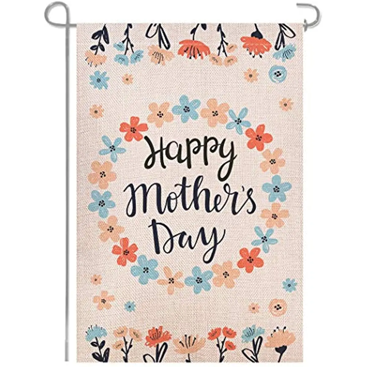 

Nice Happy Mothers Day Flowers Double Sided Burlap Garden Flag Vertical Decorative Outdoor Yard Small Flags 12x18 Inch