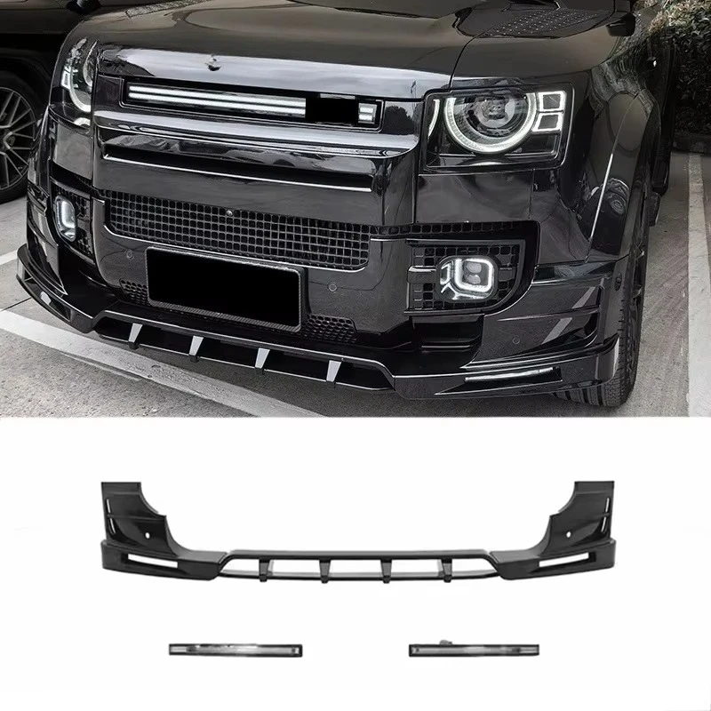 

Reli3 Car Exterior Accessories New Design ROCK Style Front Lip With LED Light for Land Rover Defender 90 110 130 Modification S