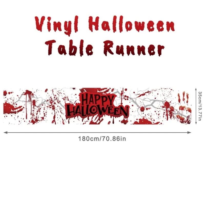 Halloween Table Runners Happy Halloween Decor For Home Kitchen Table Decor Runner Trick Or Treat Pumpkin Horror Party Supplies