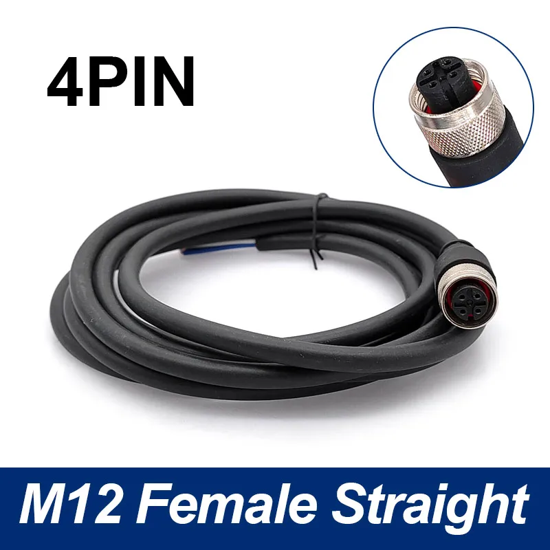 M12 Sensor Connector Kabel Waterdichte plug Mannelijke & Vrouwelijke 4 5 8Pin + 2 m PVC lijn A Type Sensor connectoren