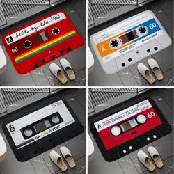 Cassette Tape Door Mat for Living Room Home Decoration Bath Mats Welcome Non-Slip Entrance Carpet Floor Washable Entry Rugs