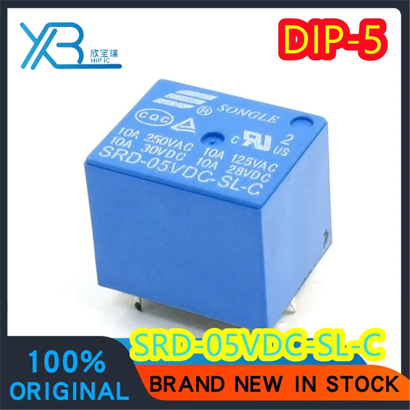 

(5/30 pieces) SRD-05VDC-SL-C relay 5V 5-pin one set conversion 10A 250VAC new original spot delivery fast electronic