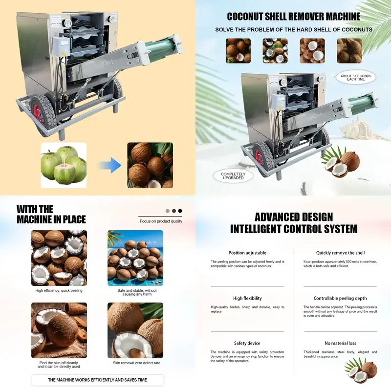 

2026 Coconut Peeling Machine Dehusking Coconut Husk Shell Removing Machine Coconut Hard Shell Peeling Machine Fully