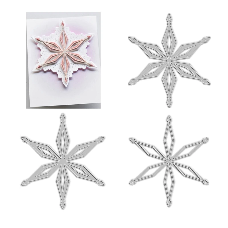 

Aurora Snowflake Birch Press Metal Cutting Dies Layering Coverplate Scrapbooking For Paper Embossing Frame Card Craft