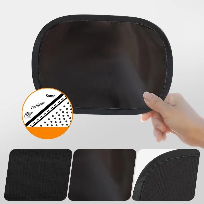 

2pcs Summer Car Mini Small Shading And Anti-static Film Car Side Window Sun Protection And Heat Insulation Sunshade Cover