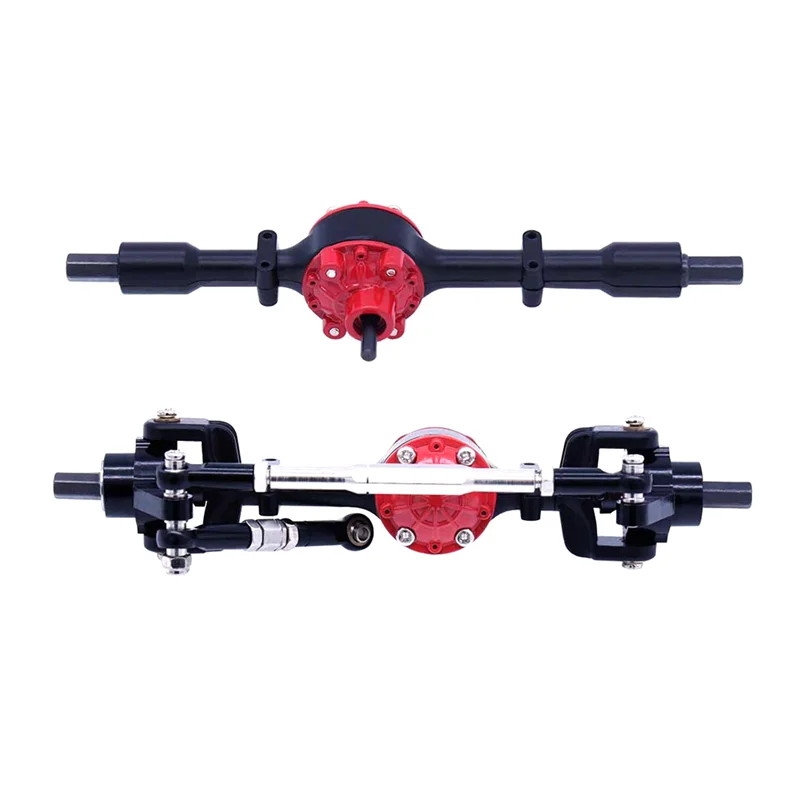 Metal Front and Rear Axle for WPL C14 C24 C34 C44 B14 B24 1/16 RC Car Upgrades Parts Accessories Black