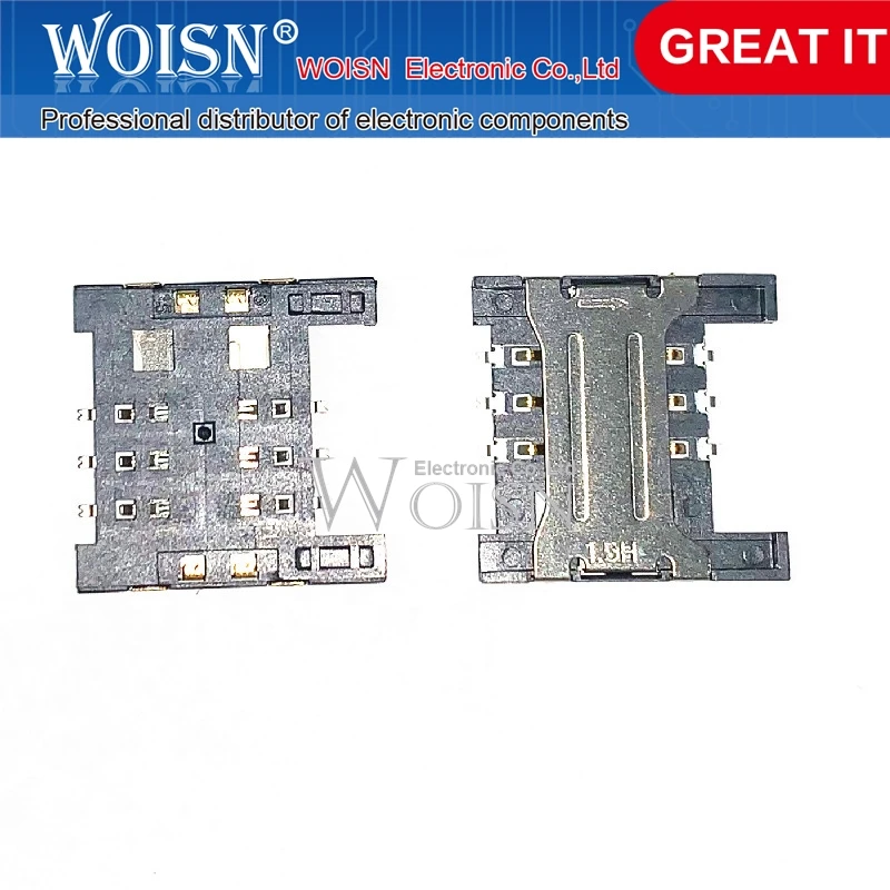 10PCS  Electronic components connector SIM card CF card holder series SIM-KLB-07-1.5H copper shell high temperature colloid