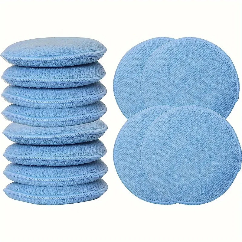 10 Pcs Microfiber Wax Towel Ultra-Soft Polishing Waxing Pocket Cars Wax Foam Sponge Remove Wax Auto Care Polish Foam Sponge image 2