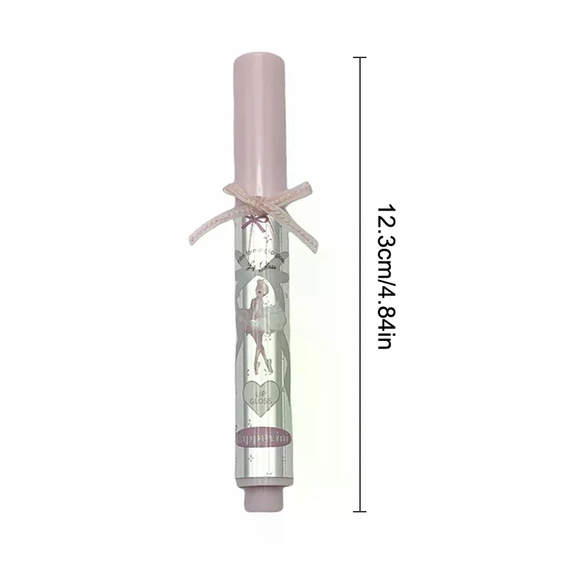 Cappuvini Ballet Girls Mirror Crystal Lip Gloss Makeup Water Glass Lip Glaze Waterproof Film Forming Sponge Head Jelly Lip Tint