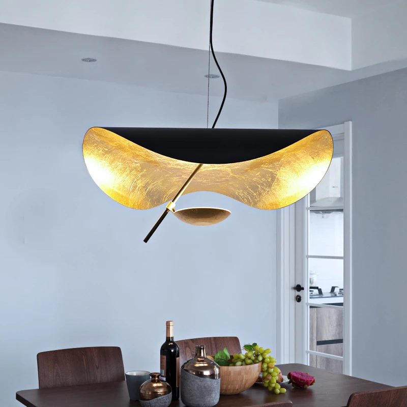 nordic art flying shuttle hat led lustre luminaria de cozinha restaurante pendurado decoracao de casa iluminacao interior 01