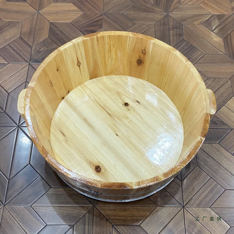 

Large double foot bath, foot soaking bucket, large bidet, wooden bath, laundry bath