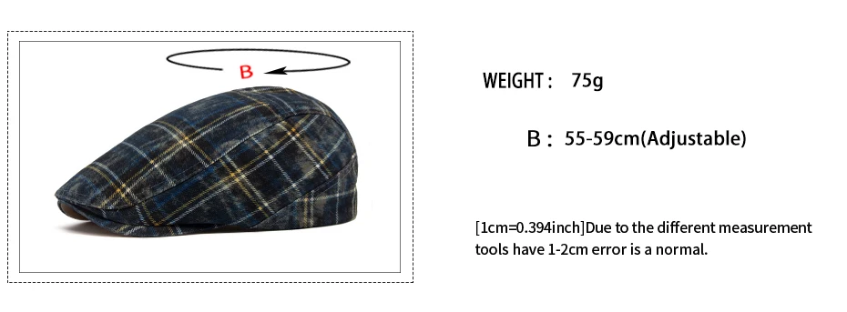 Y2k Plaid Baskenmütze Sommer Frauen Hut Vintage Caps Für Männer Casual Weibliche Sonne Weiche Flache Hüte Visier Newsboy Cap Unisex Einstellbar Neue – Detail 3