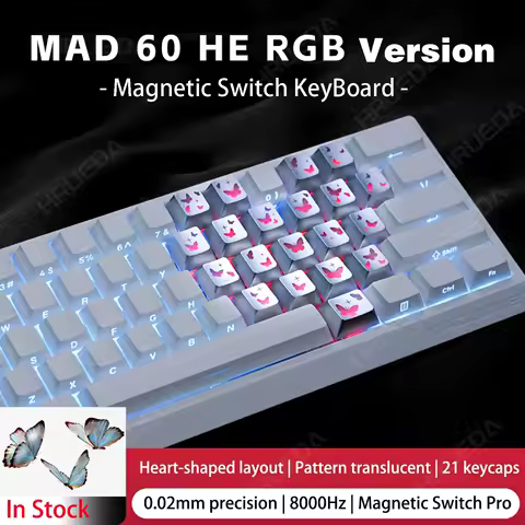 MADLIONS MAD 60/68HE Magnetic Switch Keyboard Wired Gaming Keyboard Hot Swap Rapid Trigger Custom Keyboard PC Gamer Accessories