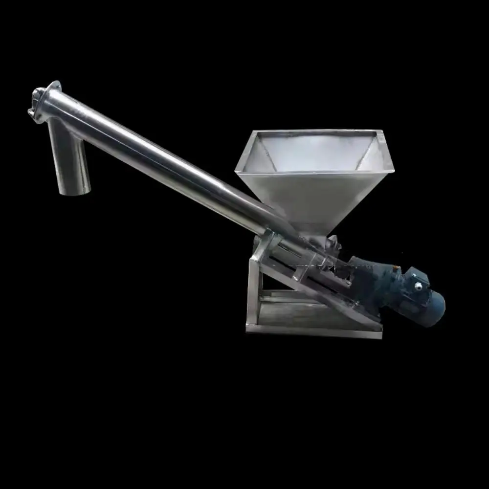 Automatic Screw Conveyor with Hopper - for Granular Materials, Industrial Feeding Equipment, High-Efficiency Particle Conveyor