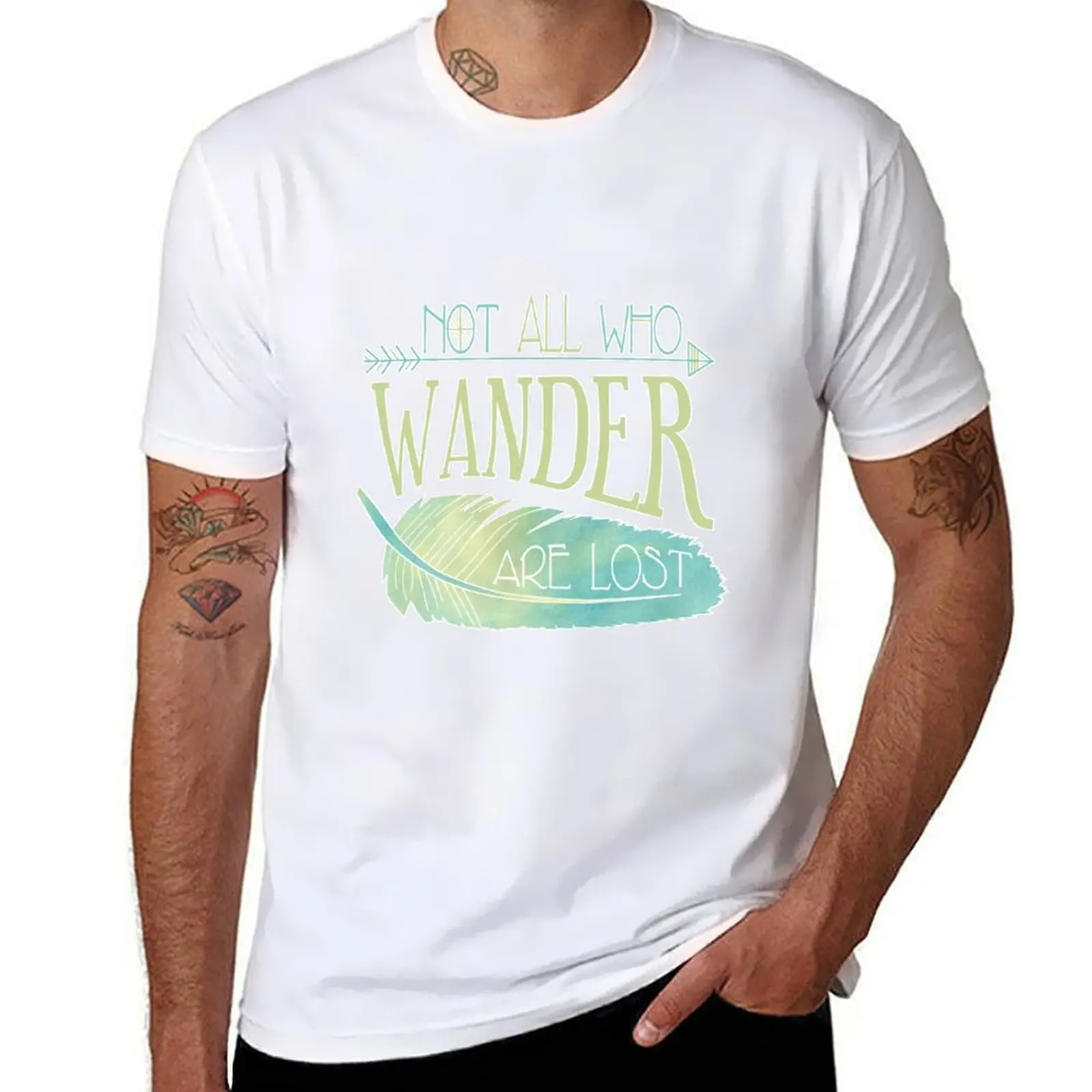 

Not All Who Wander Are Lost T-Shirt t shirts cotton 100% man t shirt graphic T-Shirt