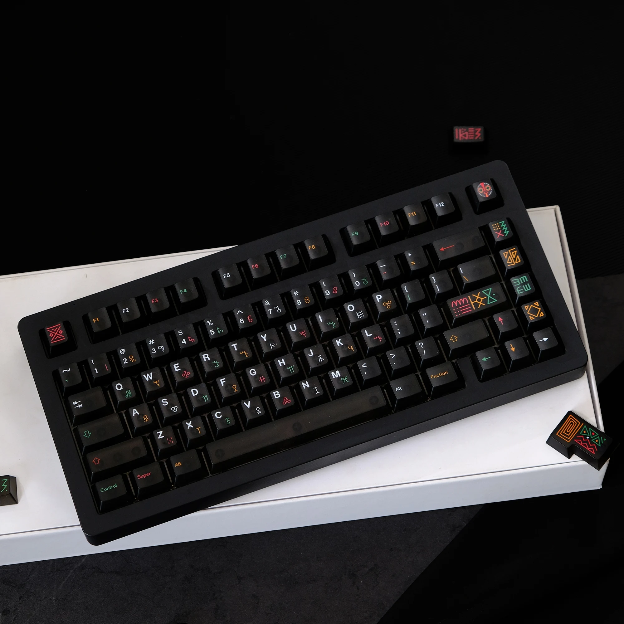 

122 Keys Cherry Profile Chieftains Theme Transparent Keycaps Set ABS Material for Mechanical MX Switch Keyboard Peripheral