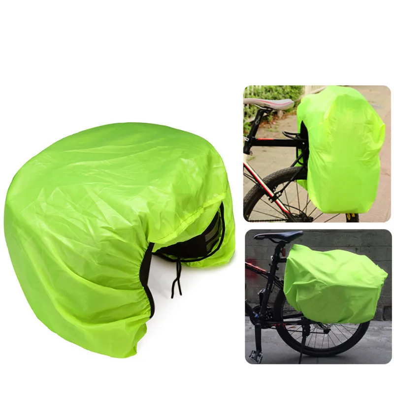 Cycling Bag Rain Cover Bike Rear Tail Bag Rain Covers Waterproof Plastic Rack Bicycle bags Portable MTB Road Cycling Saddlebags