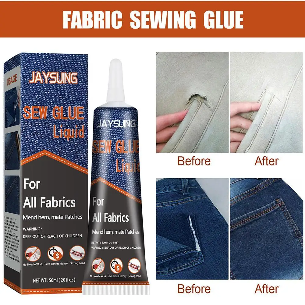 fabric sewing glue Liquid Instant Fabric Sew Glue Leather Supplies Glue Drying Adhesives Kit Ultra-stick Stitch Sew Fast Se U1Z6