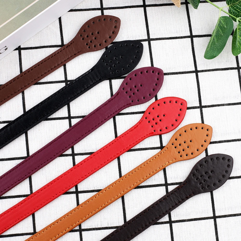 

2Pcs 60cm*1.5cm PU Leather Bag Handle Shoulder Bag Strap Diy Replacement Handbag Strap For DIY Women Handmade Bag Accessories