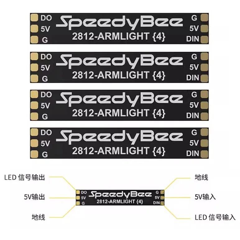 SpeedyBee 2812 RGB Programmable LED Arm Light Strip for FPV Racing Drone Accessories Remote Control Quadcopter Night Flying LED