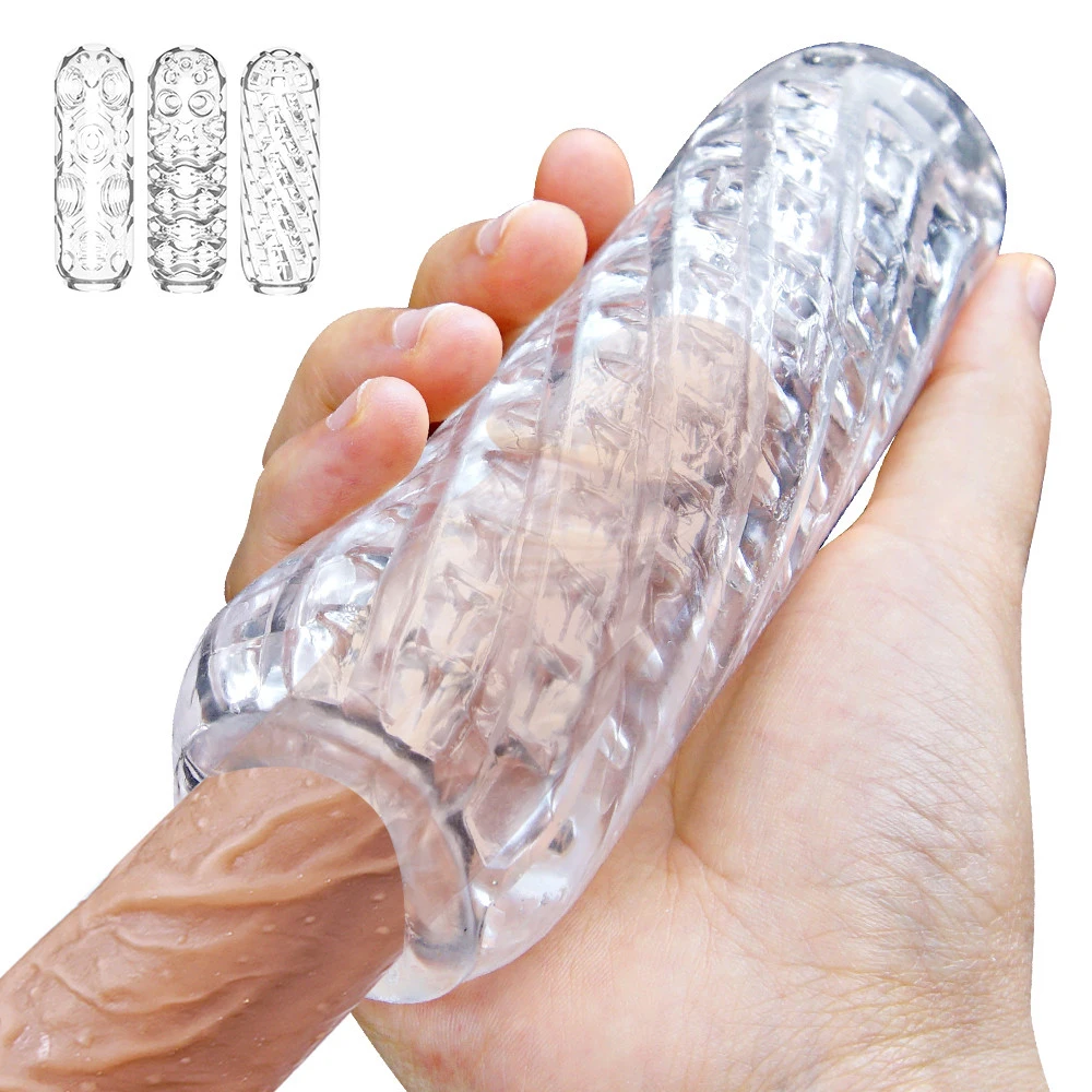 Transparent Silicone Masturbation Cup for Men Pussy Pocket Soft Blowjob Toys Orgasm Male Masturbator Oral Sex Toys for Adult xxx