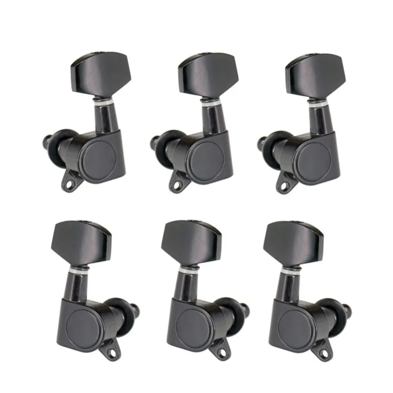 6 Stück versiegelte, verriegelbare Gitarrensaitenstimmwirbel, 3L3R, Stimmmechaniken, Akustikgitarren-Stimmwerkzeug-Set für 6-saitige Gitarren – Detail 3